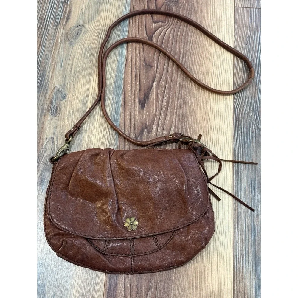 Lucky Brand Vintage ItalianLeather Boho Purse 10x7.5